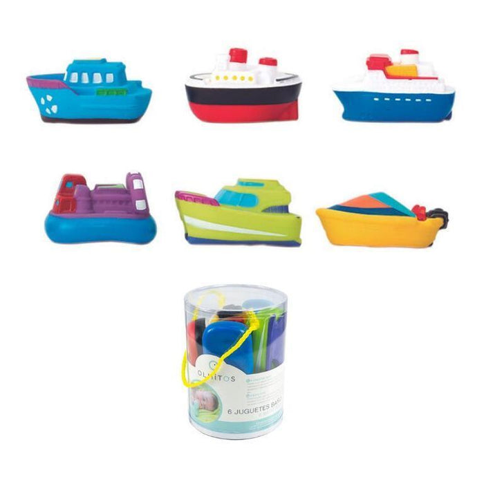 Conjunto de 6 Brinquedos de Banho Olmitos Barcos