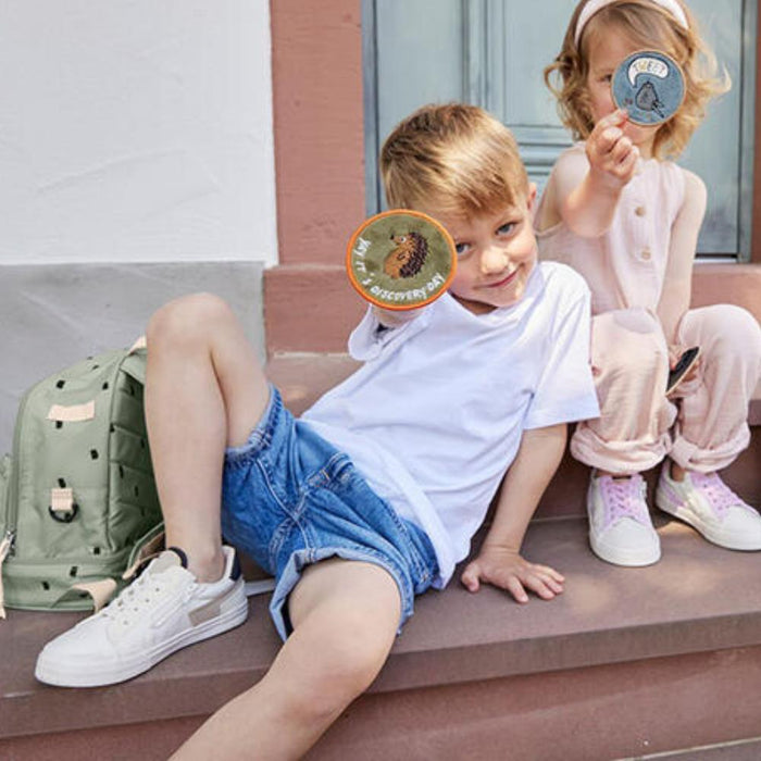 Mochila Lassig Mini Happy Prints Olive 27cm