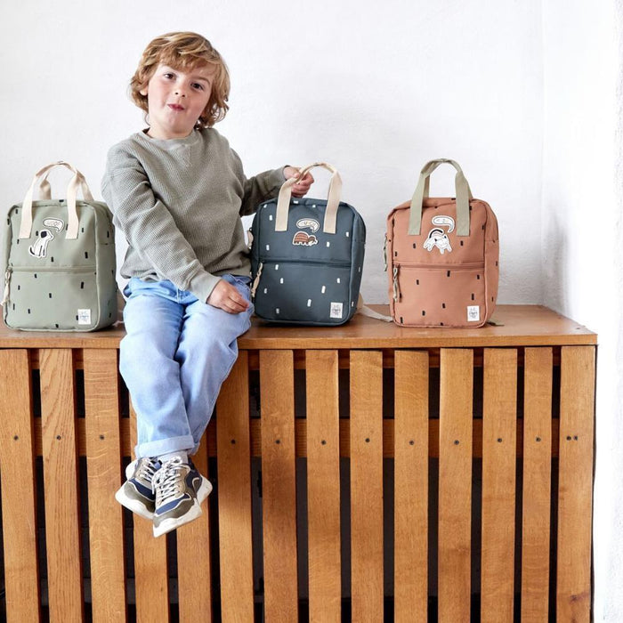 Mochila Lassig Mini Square Happy Blue 28cm