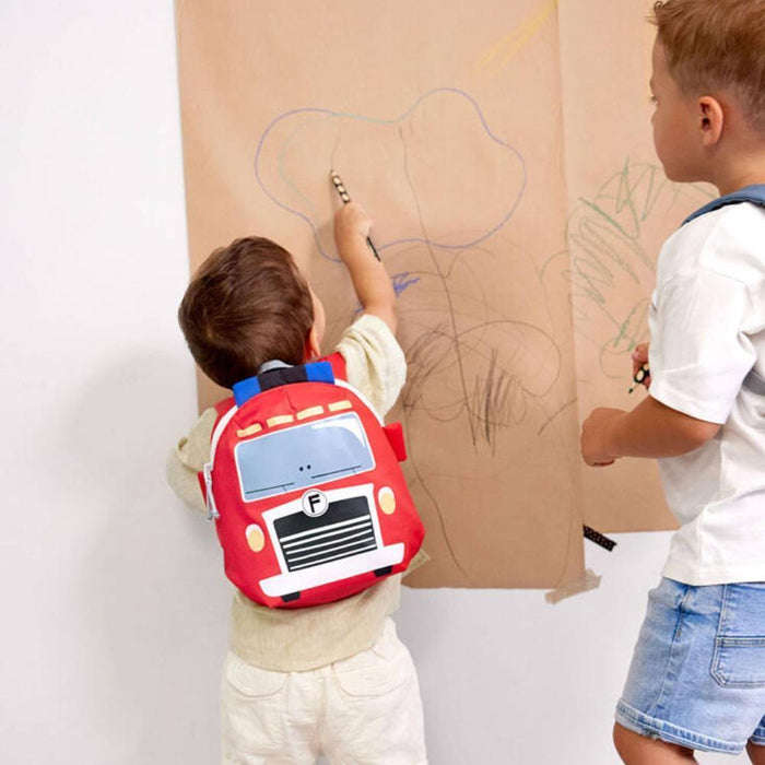 Mochila Lassig Tiny Fire Engine 24cm