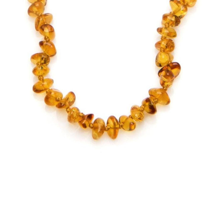 Colar de Ambar para Bebé Opalook Chips Mel com Rosca 32cm