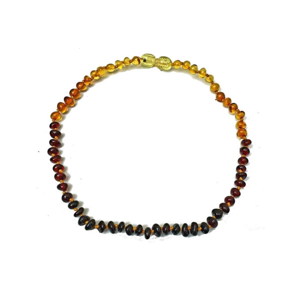 Opalook Multicolored Amber Baby Necklace with Screw Clasp 32cm