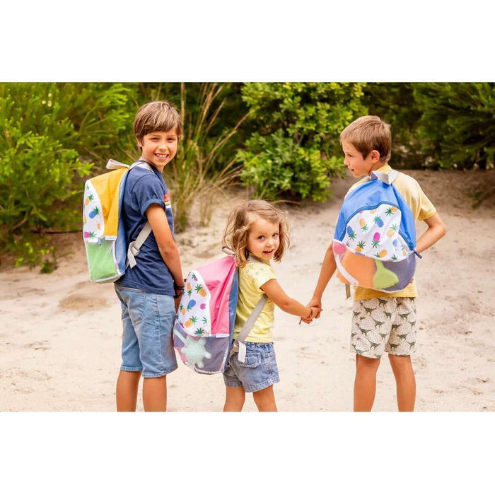 Pêra Doce Beach Backpack White Pineapple with Yellow