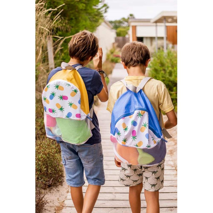 Pêra Doce Beach Backpack White Pineapple with Yellow