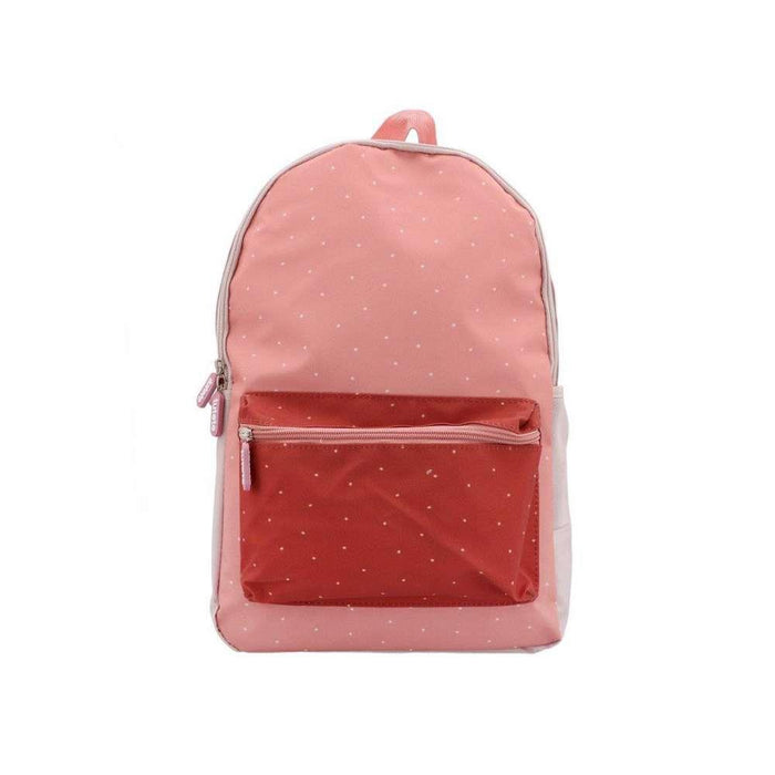 Tutete Mochila Plastificada com Bolso Frontal Pink Dots