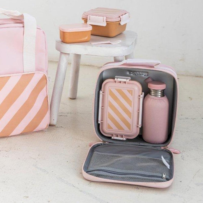 Lancheira Térmica Rígida Monnëka Stripes Pink