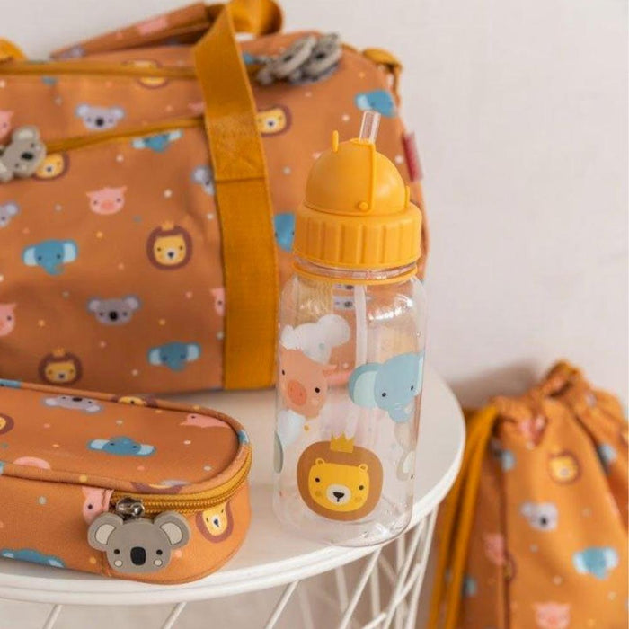 Garrafa com Palhinha Tutete Animal Friends 500ml