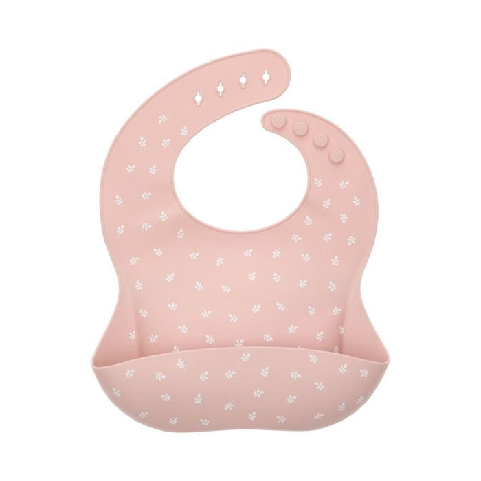 Babete em Silicone Tutete Leaves Pink