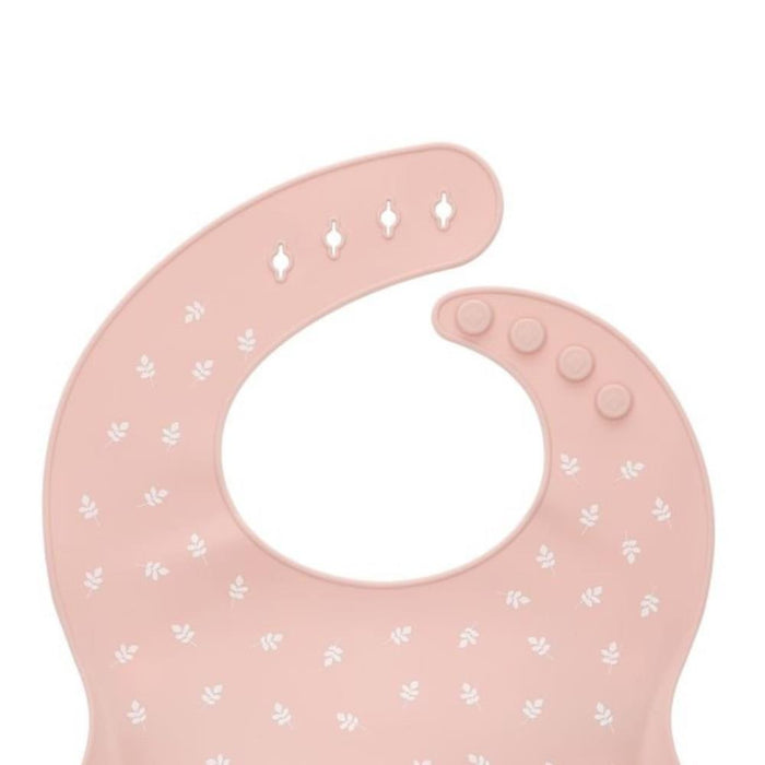 Babete em Silicone Tutete Leaves Pink
