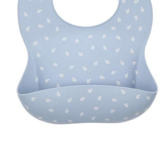Babete em Silicone Tutete Leaves Blue