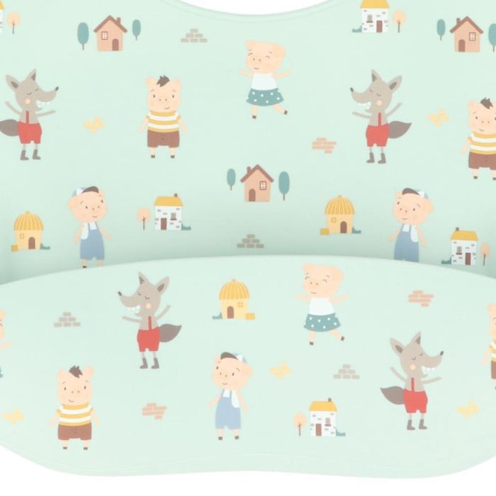 Babete em Silicone Tutete Three Little Pigs