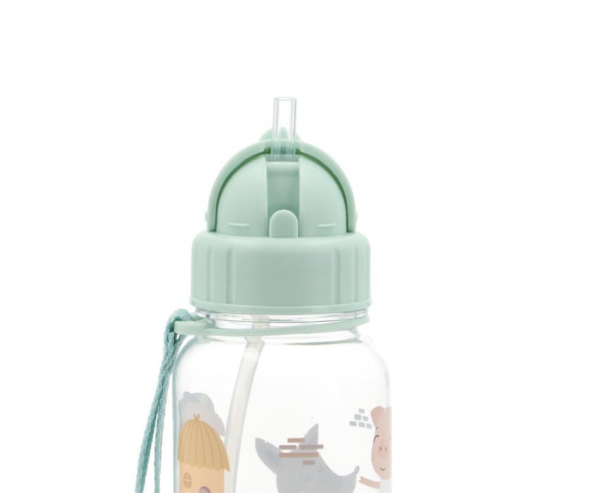 Garrafa com Palhinha Tutete Three Little Pigs 500ml