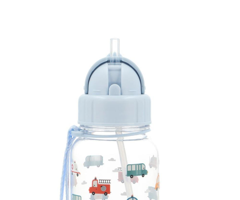 Garrafa com Palhinha Tutete City Cars 500ml