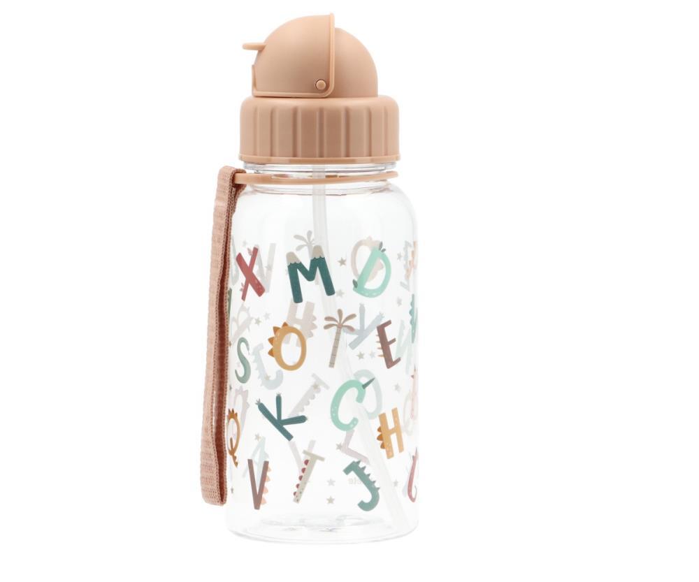 Garrafa com Palhinha Tutete Funny Letters 500ml