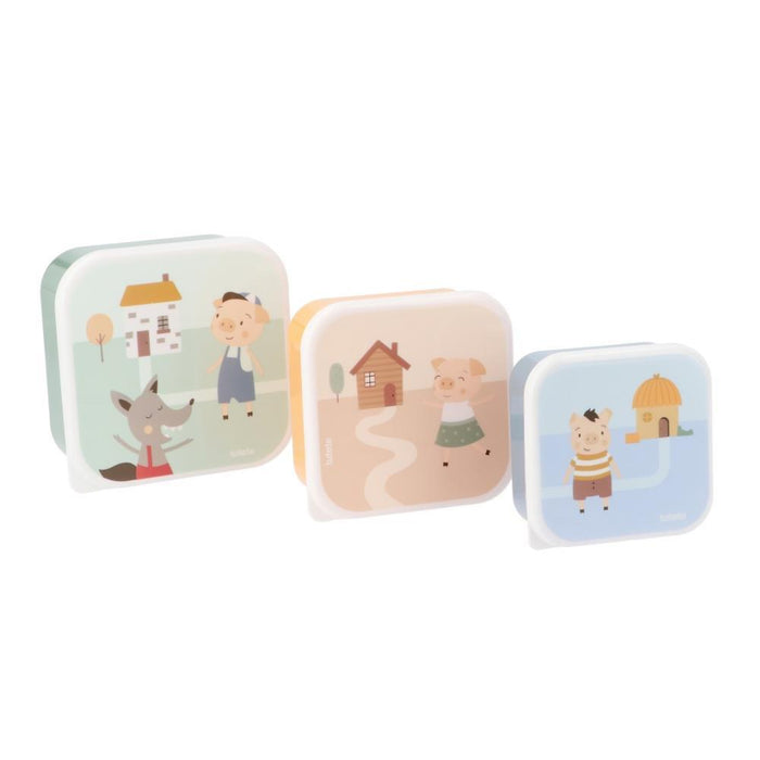 3 Caixas Lancheira Tutete Three Little Pigs