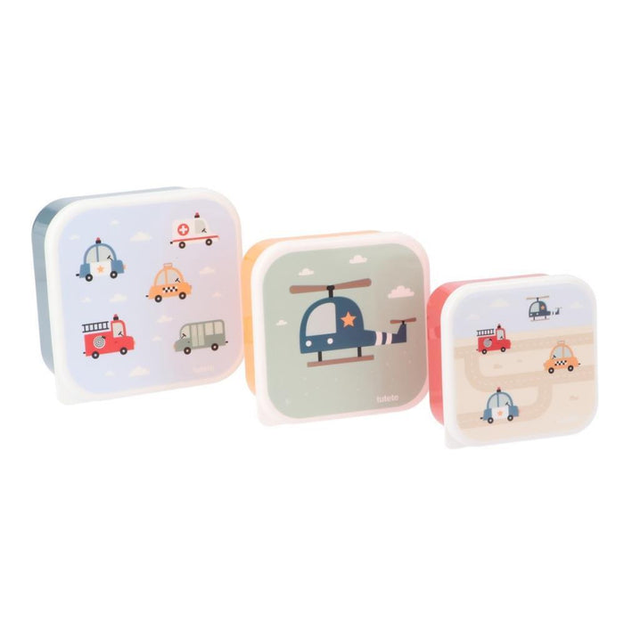 3 Caixas Lancheira Tutete City Cars