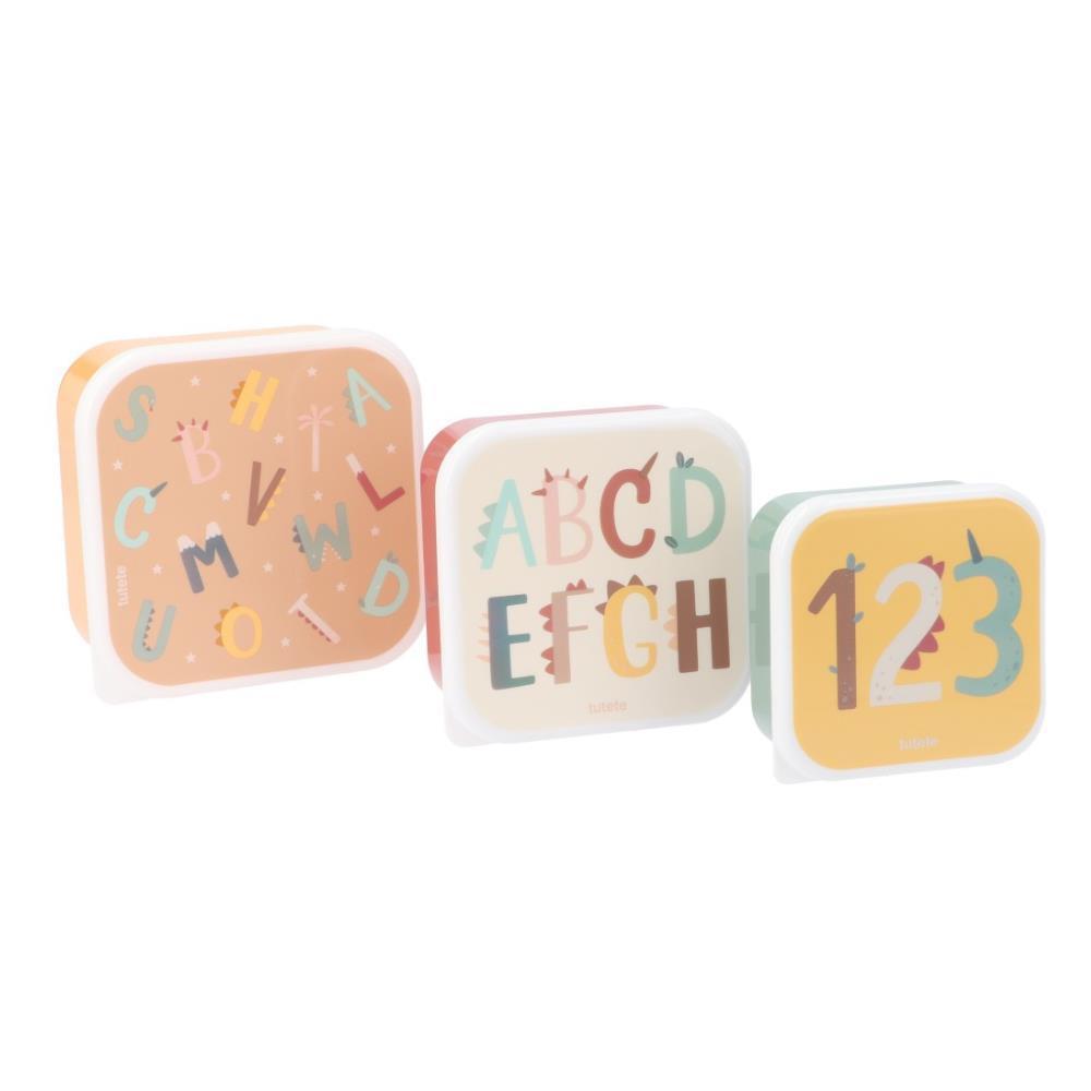 3 loncheras con letras divertidas de Tutete