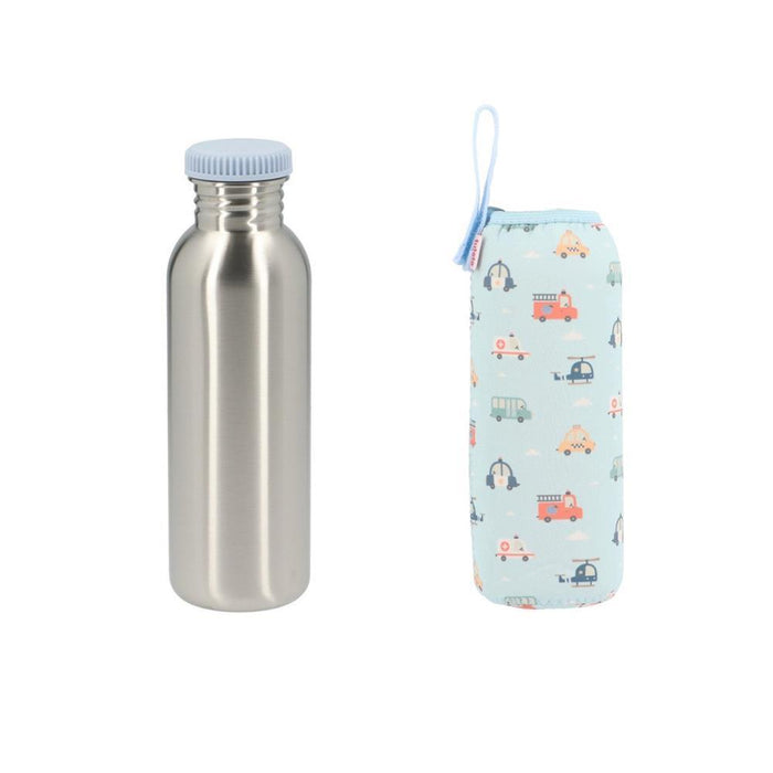 Garrafa em Inox com Forra Neoprene Tutete City Cars 750ml