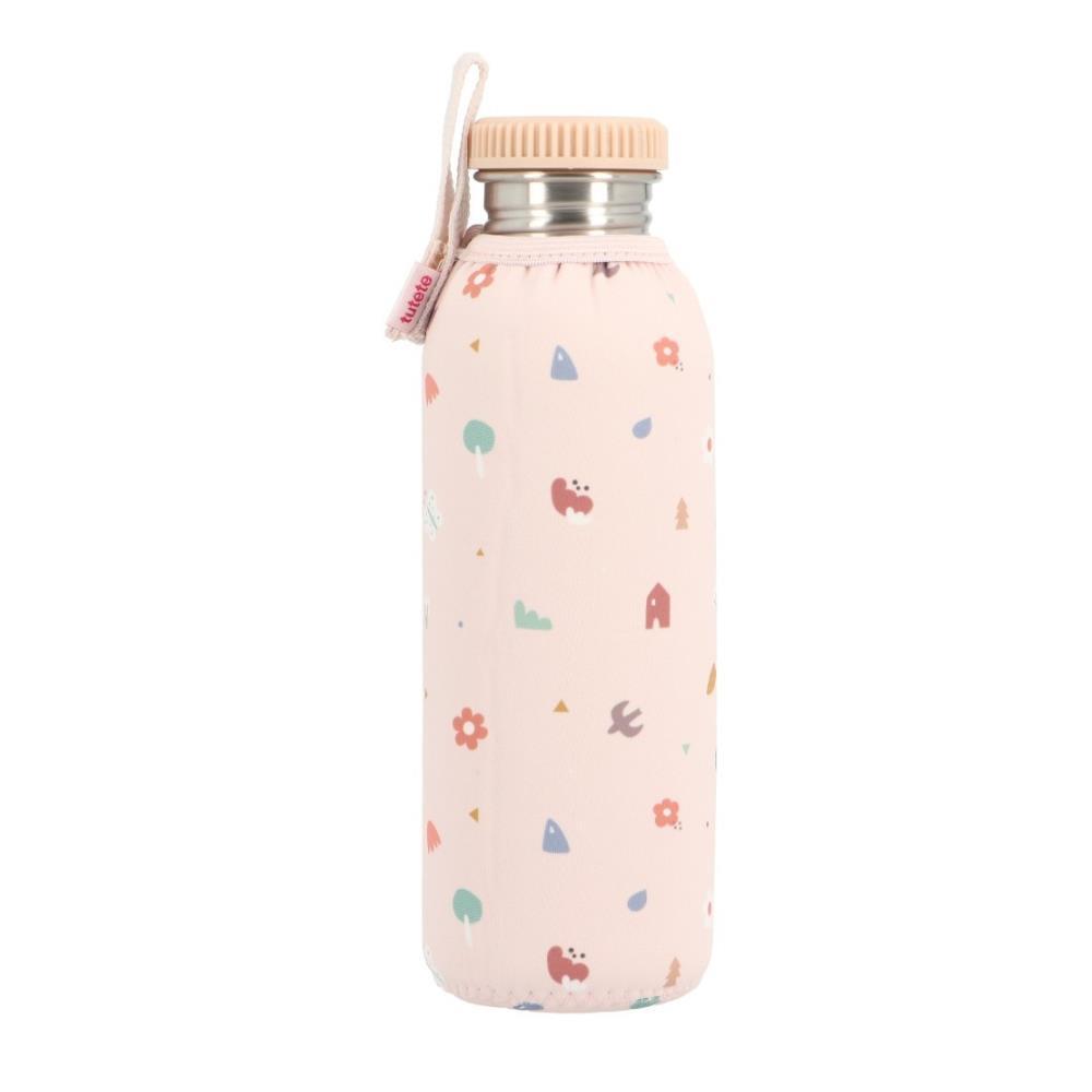 Botella de acero inoxidable con revestimiento de neopreno, Tutete Geometric Nature, 750 ml.