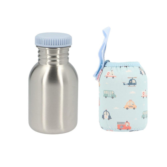 Garrafa em Inox com Forra Neoprene Tutete City Cars 350ml