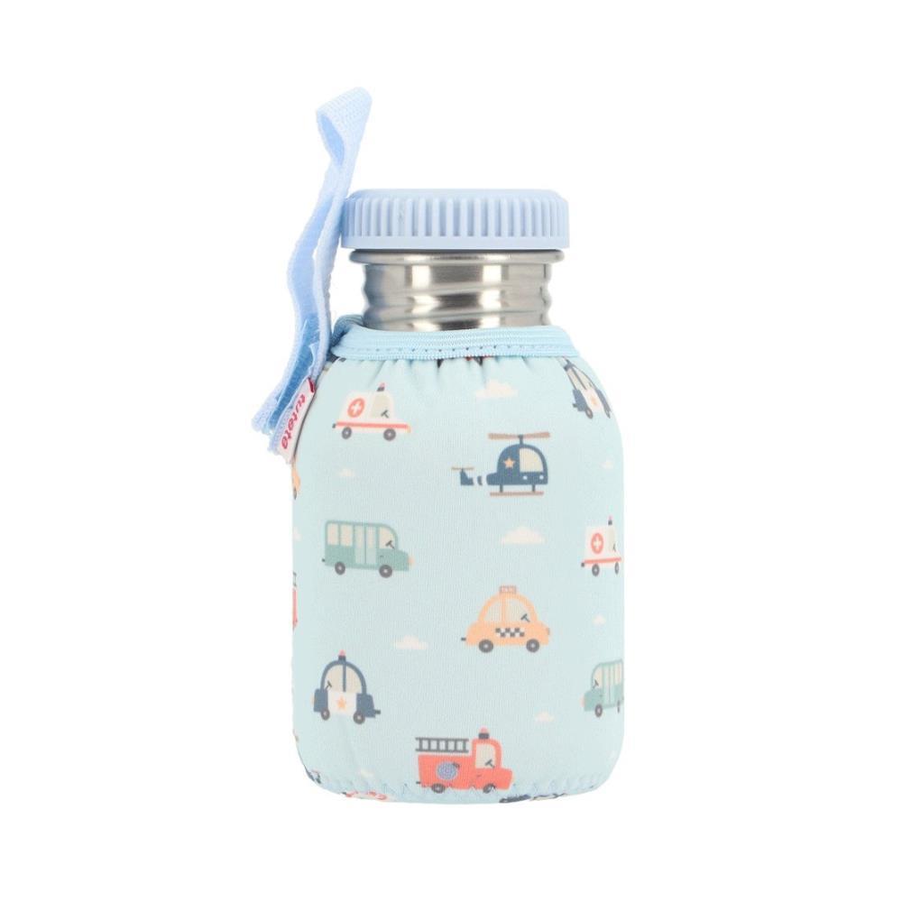 Garrafa em Inox com Forra Neoprene Tutete City Cars 350ml