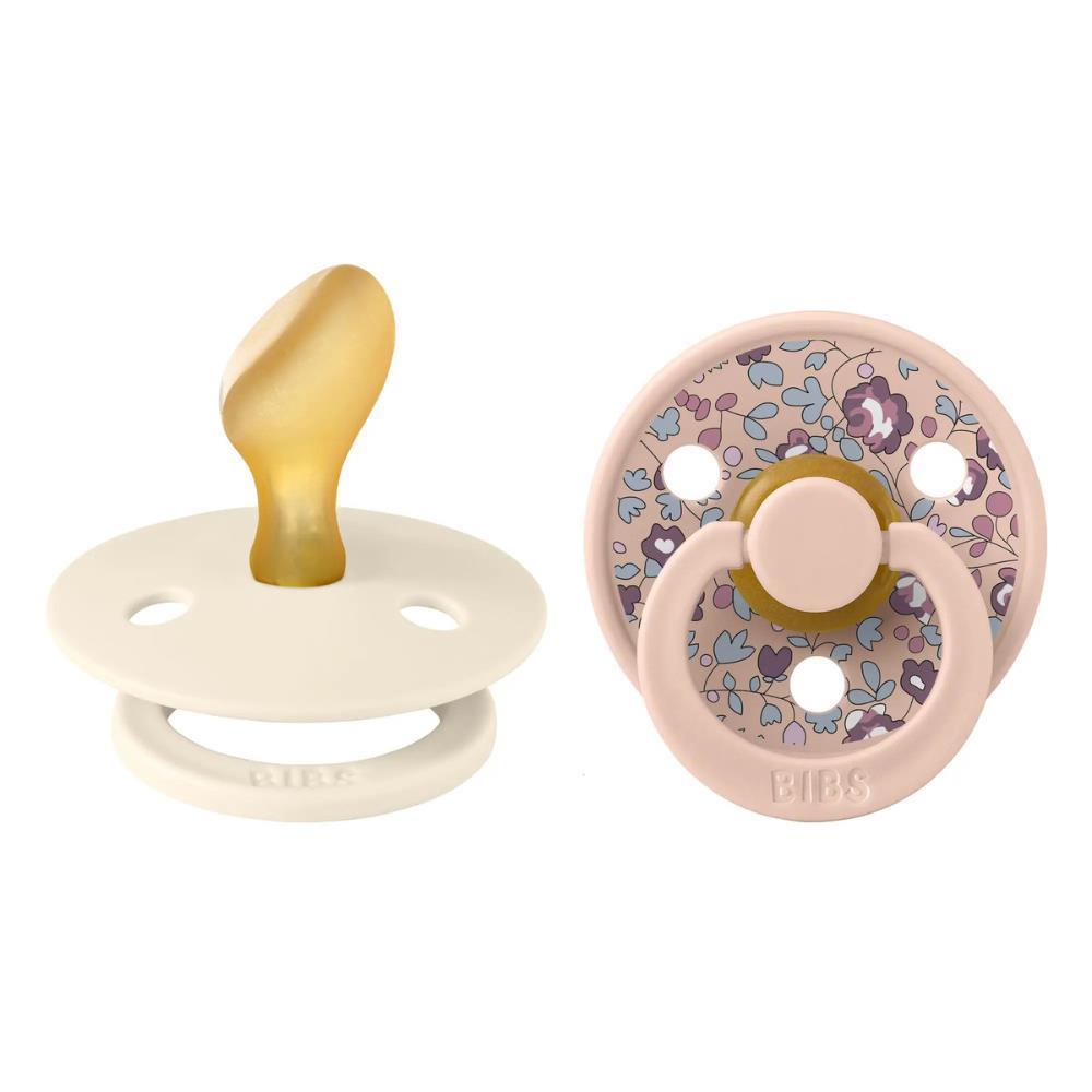 2 Bibs Liberty Eloise Blush Anatomical Pacifiers 0-6m