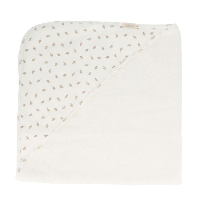 Toalha de Banho com Capuz Tutete Leaves White 75x75cm