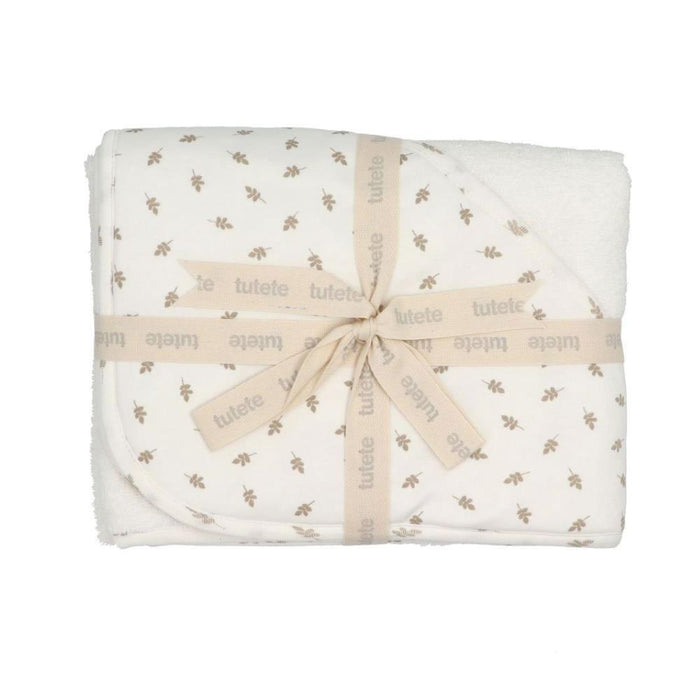 Toalha de Banho com Capuz Tutete Leaves White 75x75cm