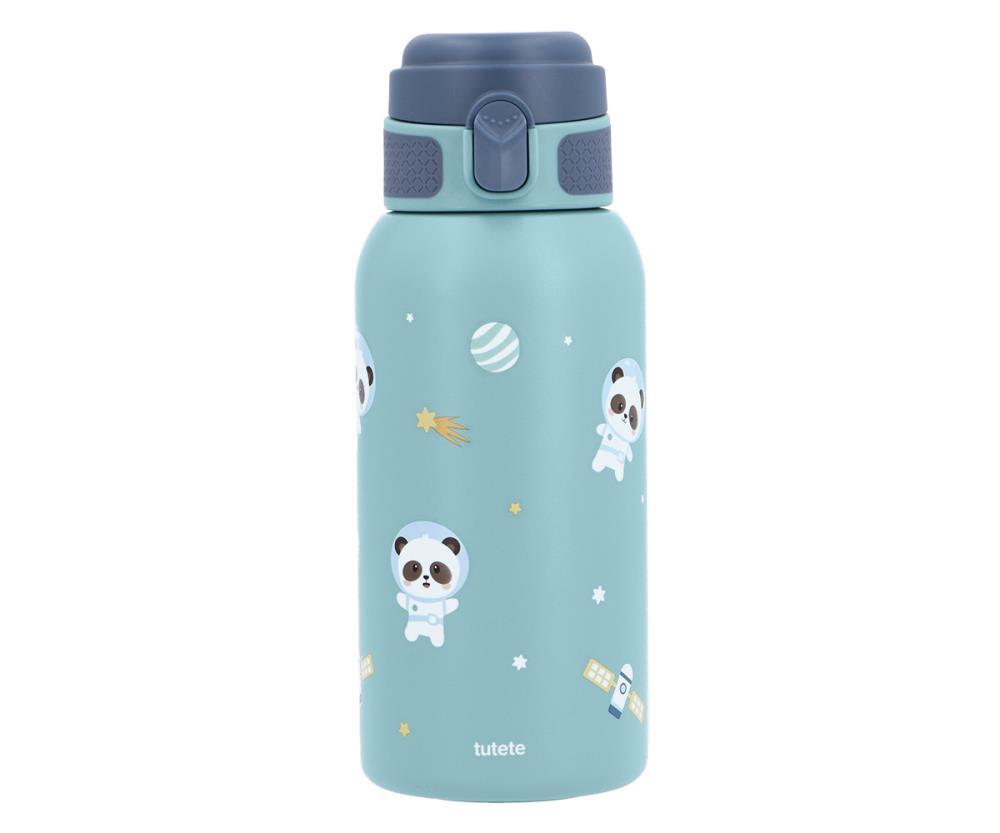 Garrafa Térmica em Inox com Tampa Flip Tutete Pandas in Space 500ml