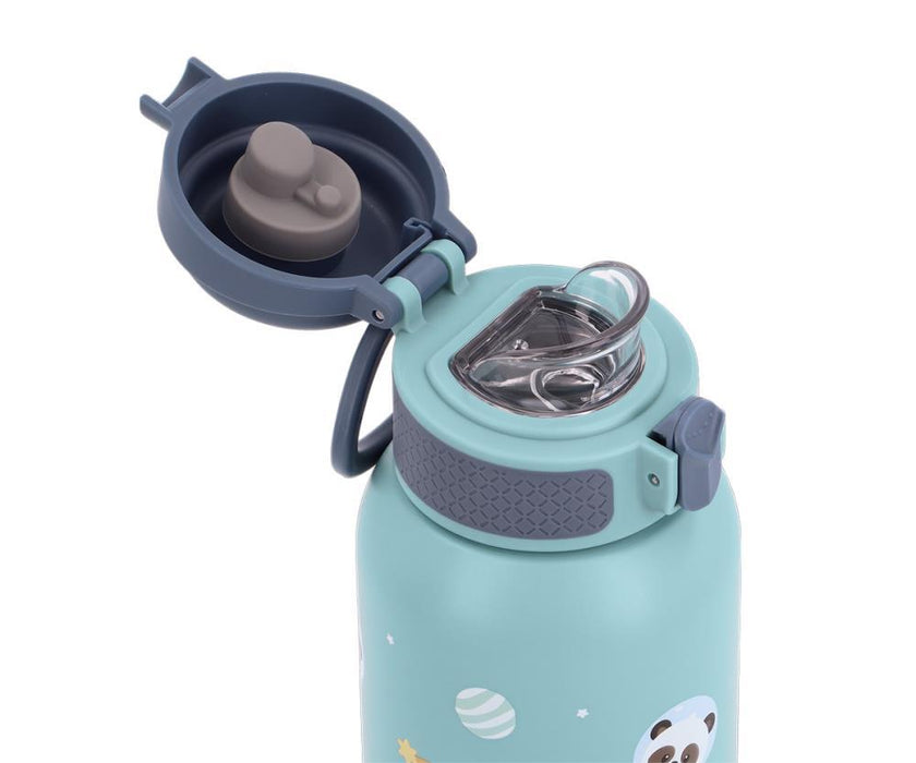 Garrafa Térmica em Inox com Tampa Flip Tutete Pandas in Space 500ml