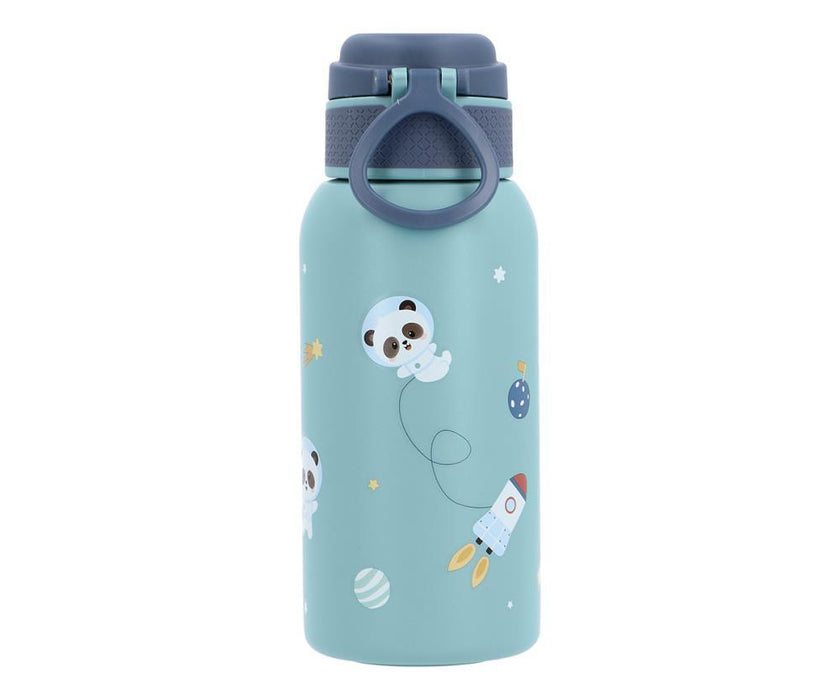 Garrafa Térmica em Inox com Tampa Flip Tutete Pandas in Space 500ml