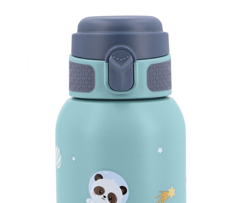 Garrafa Térmica em Inox com Tampa Flip Tutete Pandas in Space 500ml