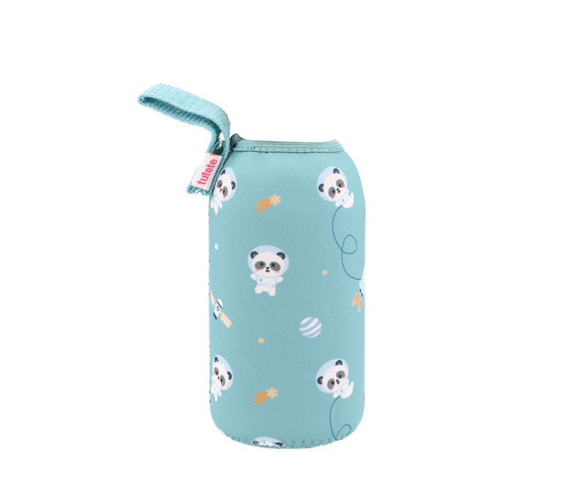 Garrafa em Inox com Forra em Neoprene Tutete Pandas in Space 500ml
