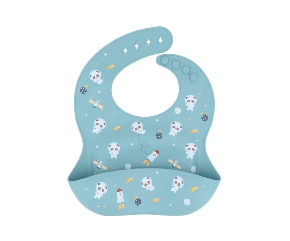 Tutete Pandas in Space Silicone Bib