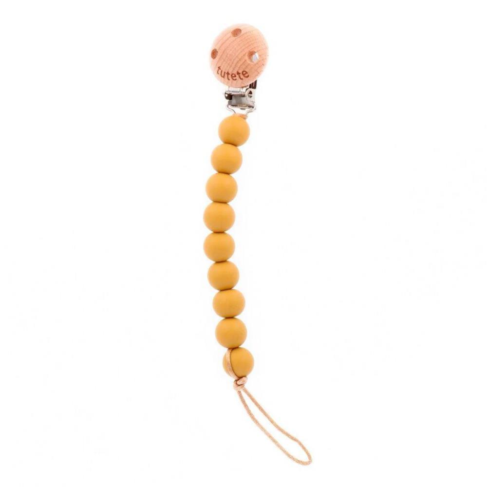 Corrente para Chupeta em Silicone Tutete Pure Mostard