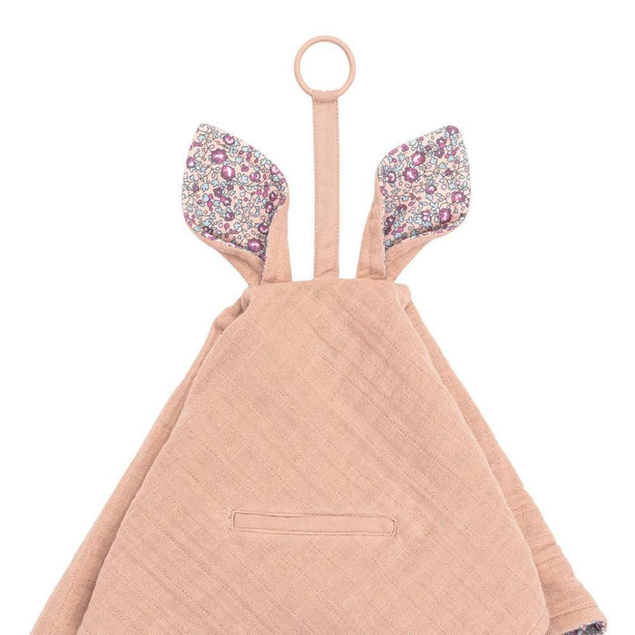 Doudou com Clip para Chupeta Bibs Liberty Kangaroo Eloise Blush