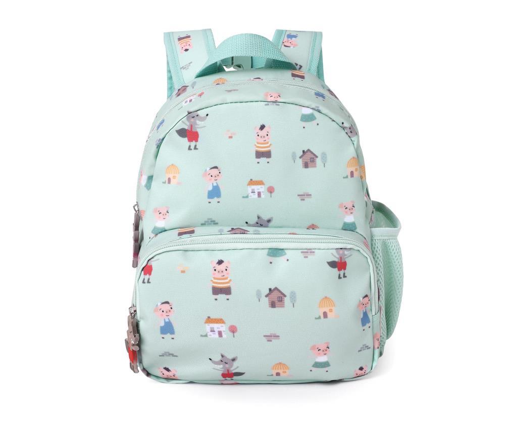 Tutete Three Little Pigs Small Backpack with Pocket 28x25