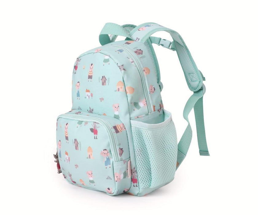 Mochila Pequena com Bolso Tutete Three Little Pigs 28x25