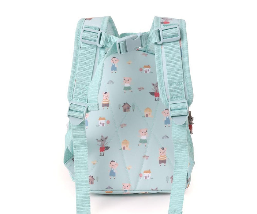 Mochila Pequena com Bolso Tutete Three Little Pigs 28x25