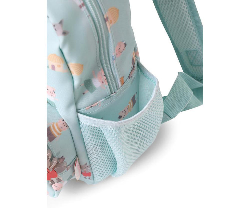 Mochila Pequena com Bolso Tutete Three Little Pigs 28x25