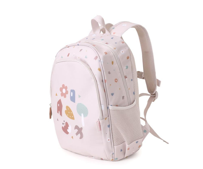 Mochila Média Tutete Geometric Nature 38x27cm com Porta Chaves