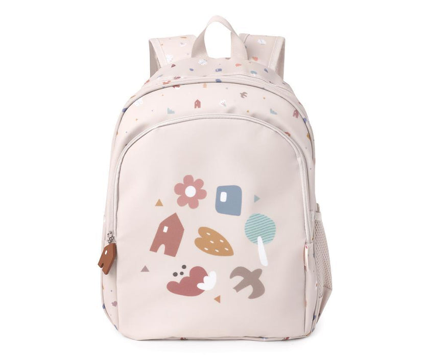 Mochila Média Tutete Geometric Nature 38x27cm com Porta Chaves