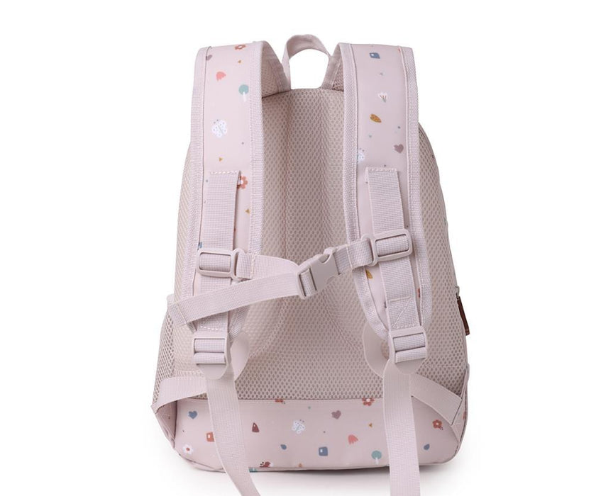 Mochila Média Tutete Geometric Nature 38x27cm com Porta Chaves