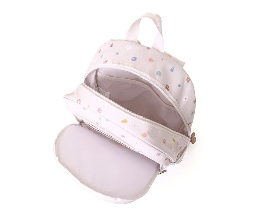 Mochila Média Tutete Geometric Nature 38x27cm com Porta Chaves