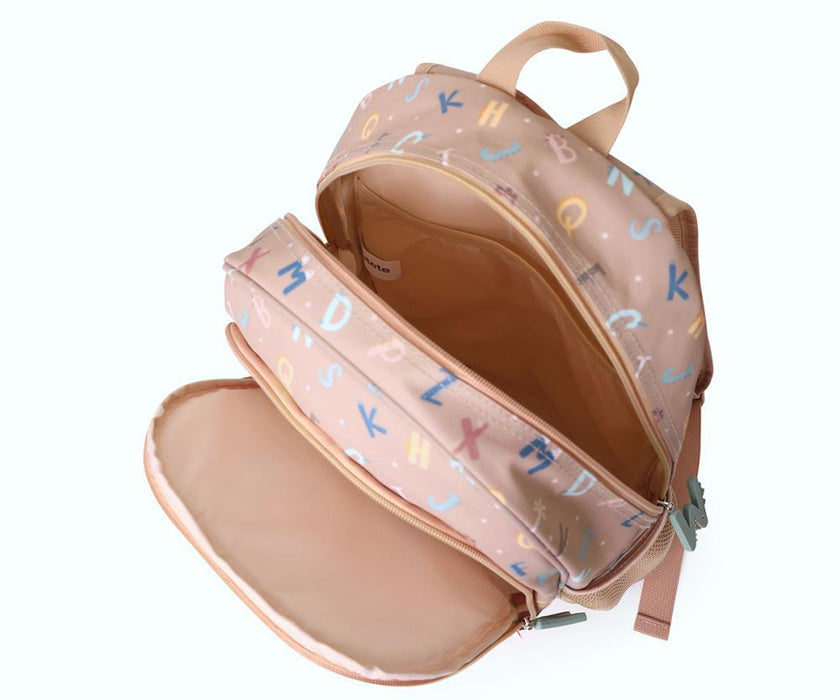 Mochila Média Tutete Funny Letters 38x27cm com Porta Chaves