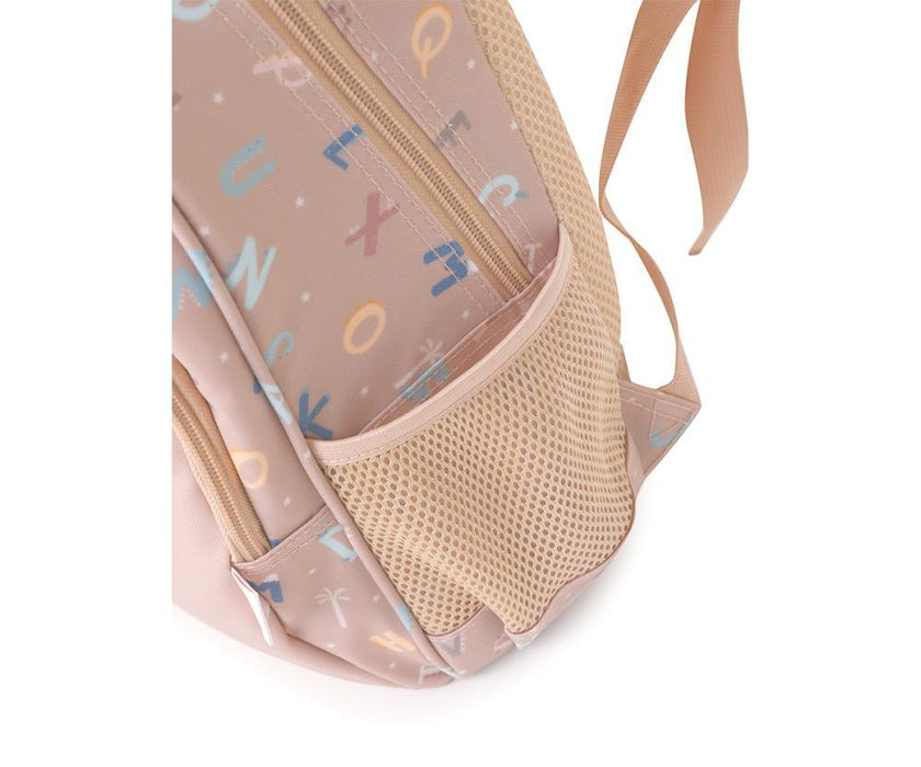 Mochila Média Tutete Funny Letters 38x27cm com Porta Chaves