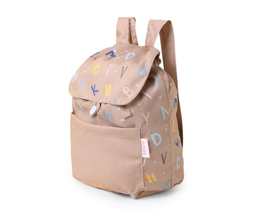 Mochila Pequena em Tecido Tutete Funny Letters 29x27cm