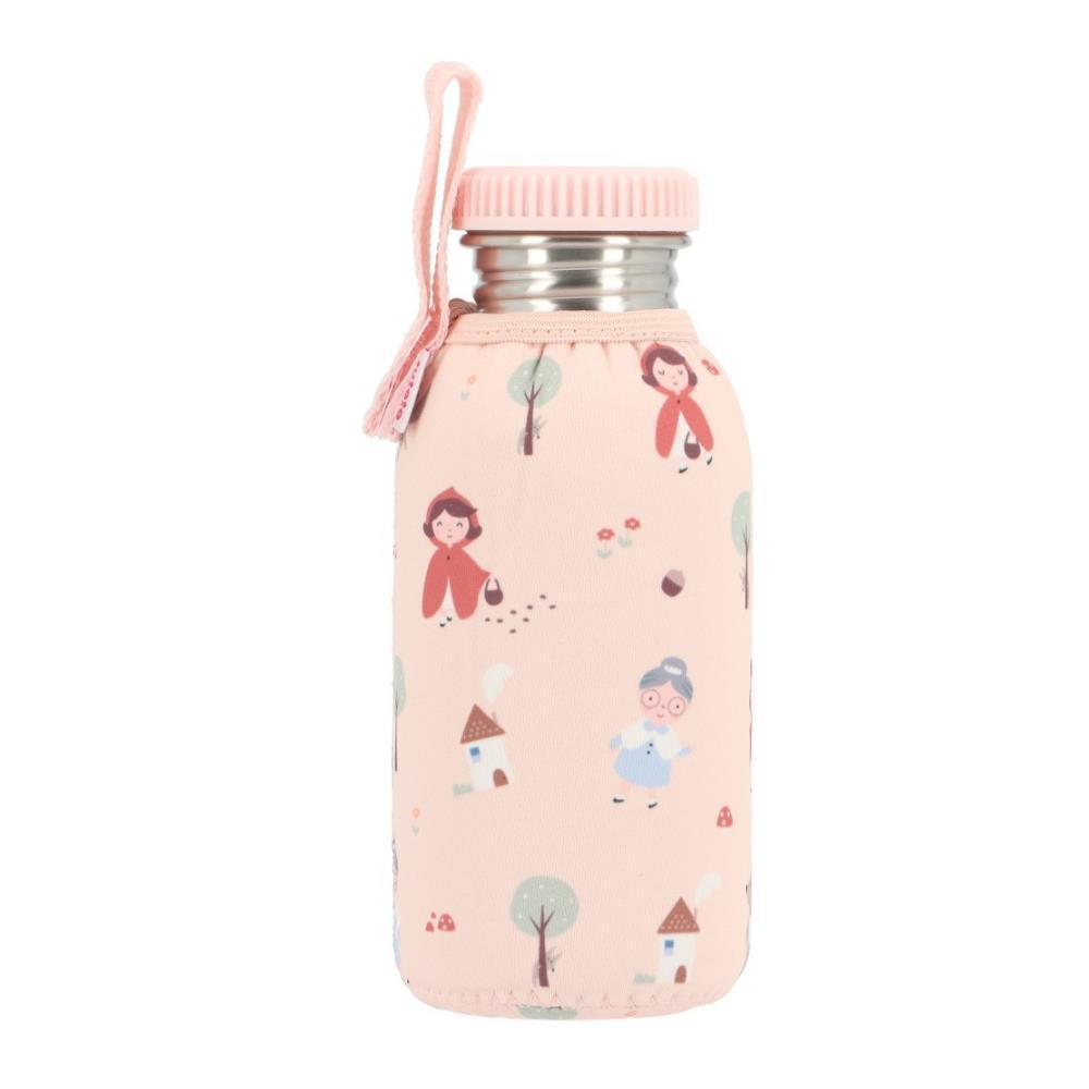Botella Tutete Little Red de acero inoxidable de 500 ml con revestimiento de neopreno.