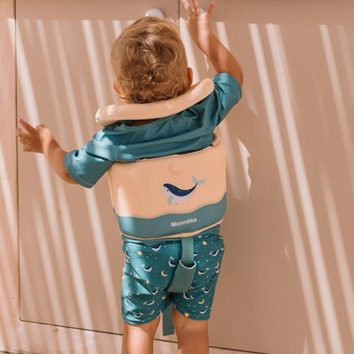 Colete de Aprendizagem Monnëka Whale Teal 1-2 Anos