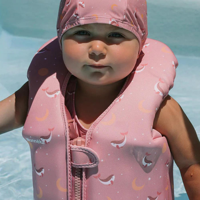 Colete de Aprendizagem Monnëka Whale Pink 1-2 Anos